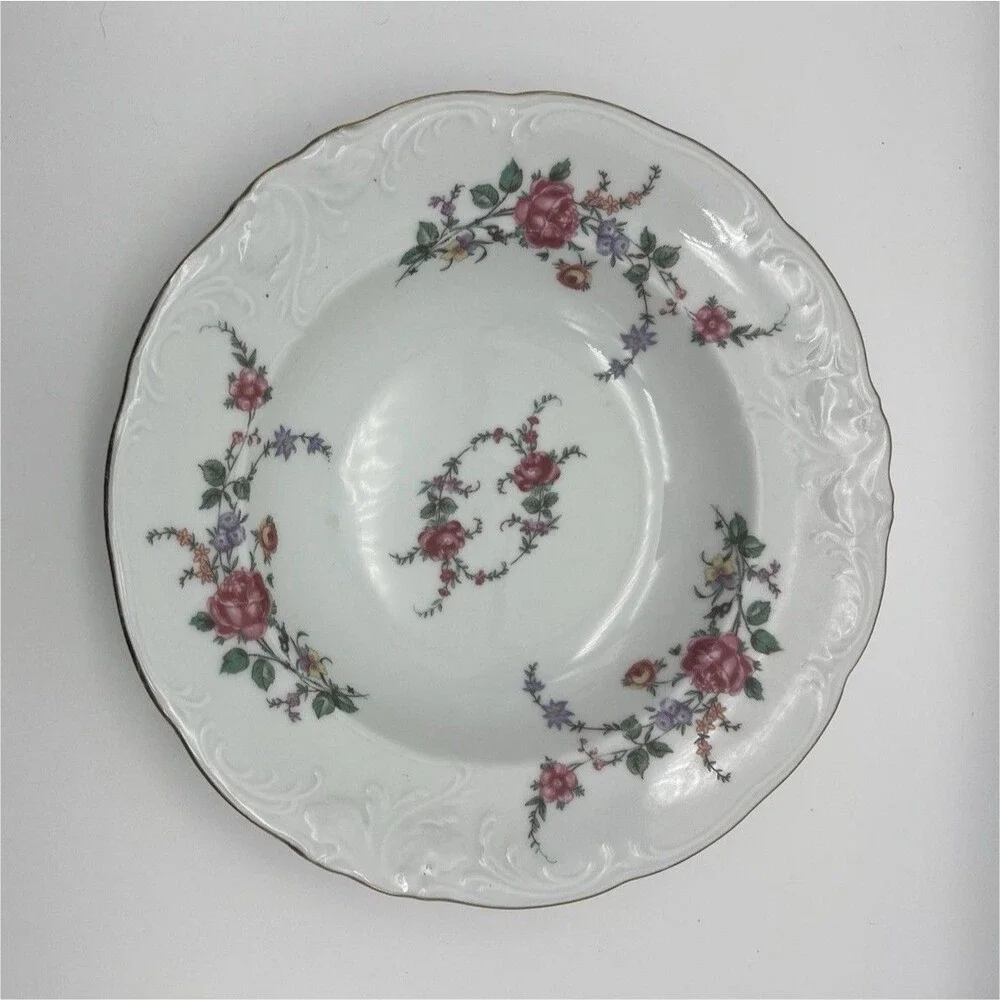 Wawel Poland Pink Rose Soup Bowl